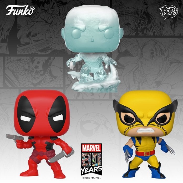 Marvel Funko Pop 80th, Iceman, Deadpool, Wolverine